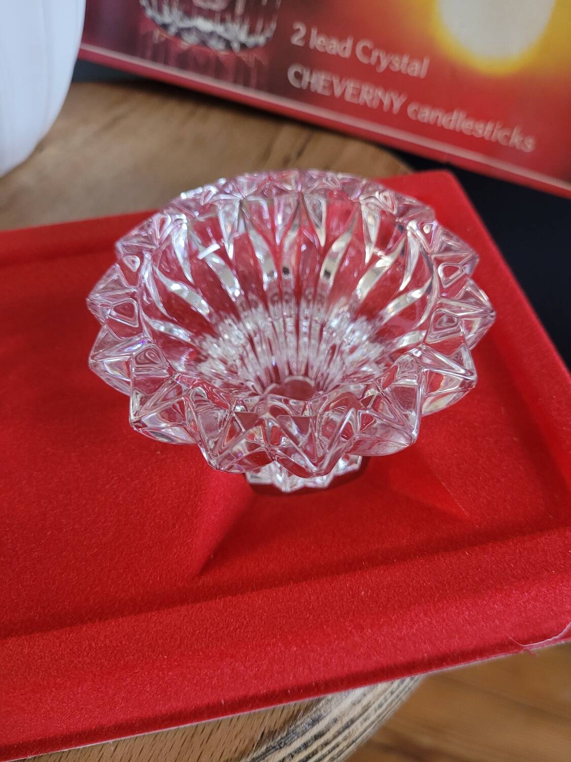 Two Cheverny candle holders by Cristal d’Arques