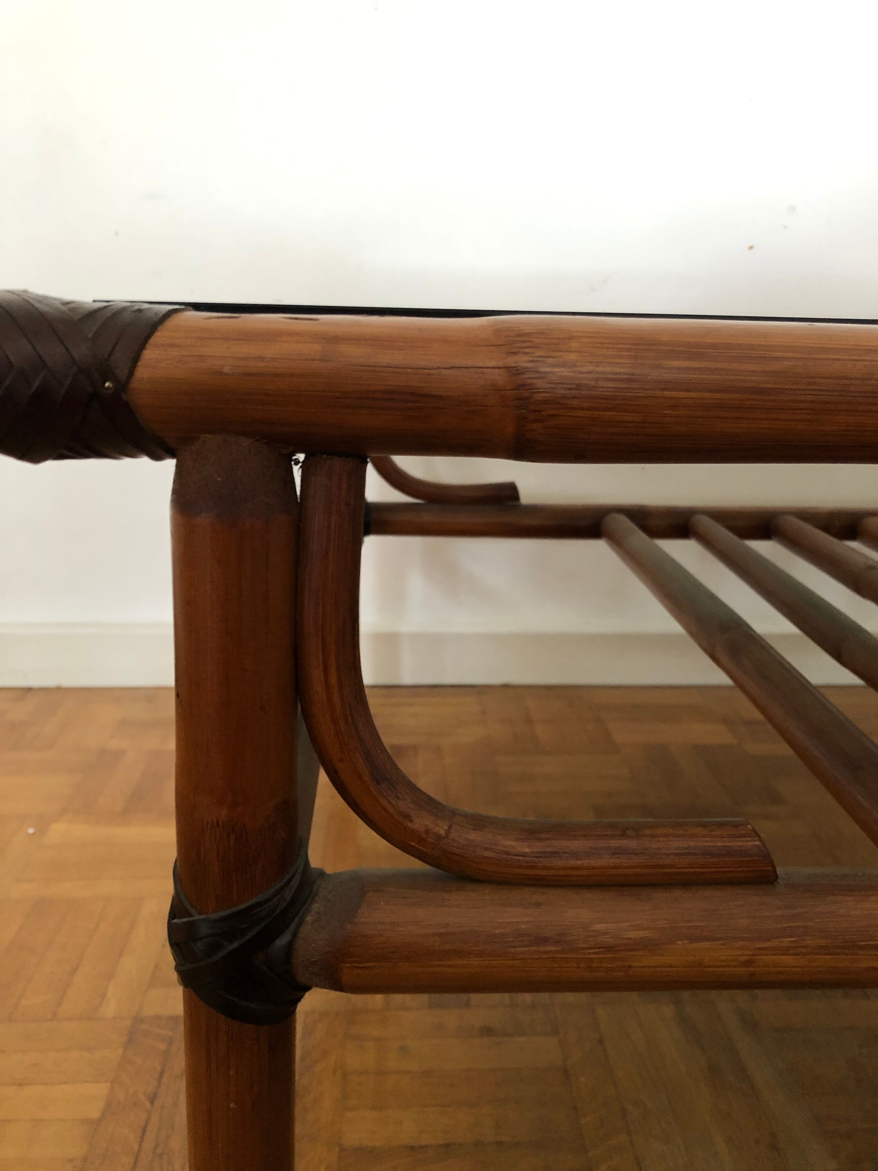 Vintage bamboo coffee table