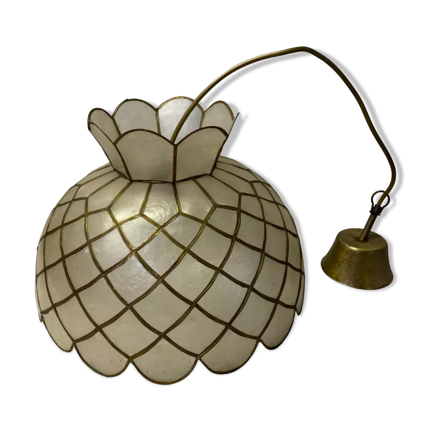 Old mother-of-pearl and brass suspension