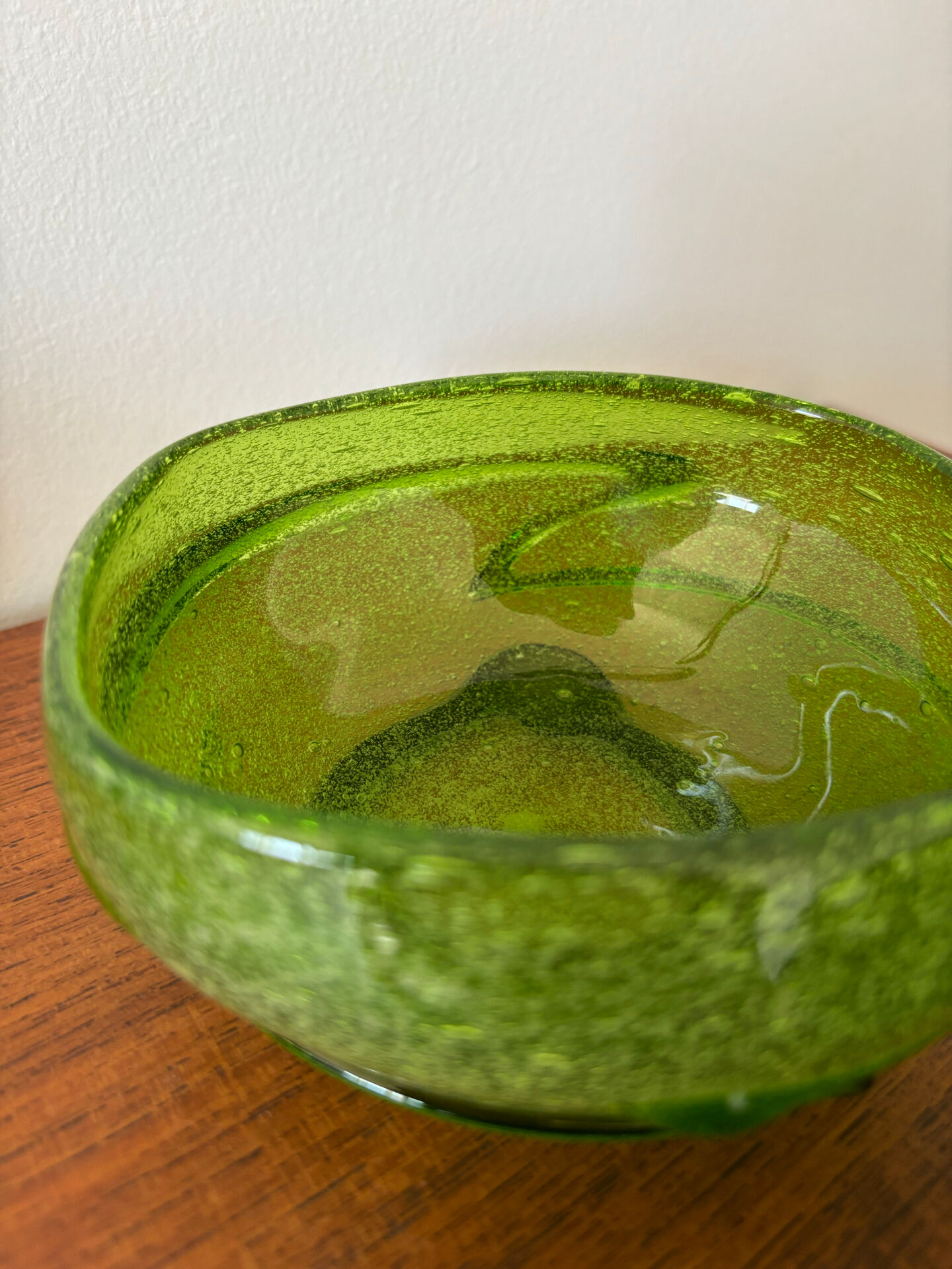Lot de 2 coupelles en verre soufflé vert vintage Coupelles artisanales