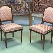 Pair of Louis XVI chairs early 20th in ground beech