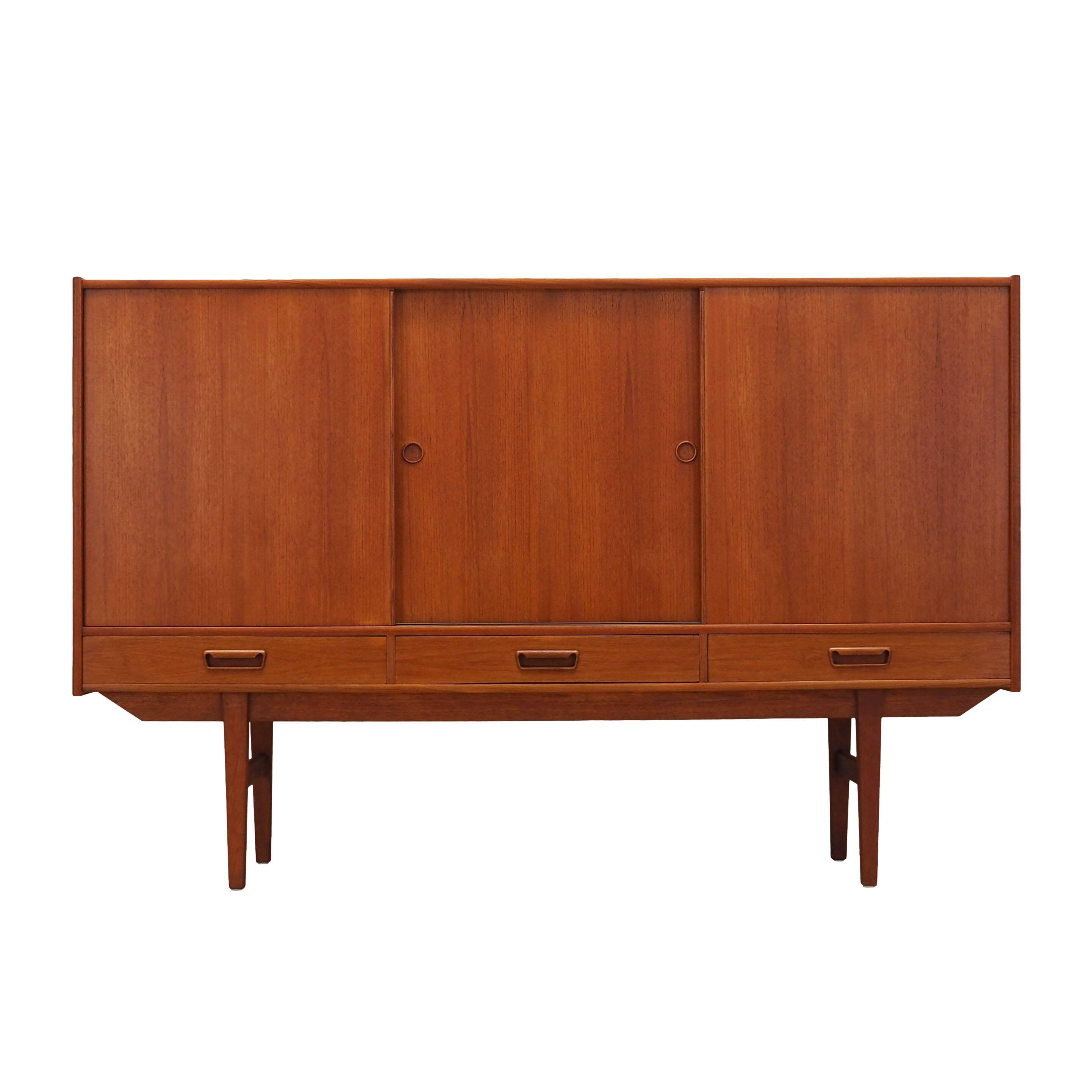 Teak highboard, Danish design, 1960s, production: Denmark