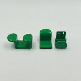 Vintage 70s Coat Hooks by Ambrogio Rossari for Gedy in Green New Old Stock