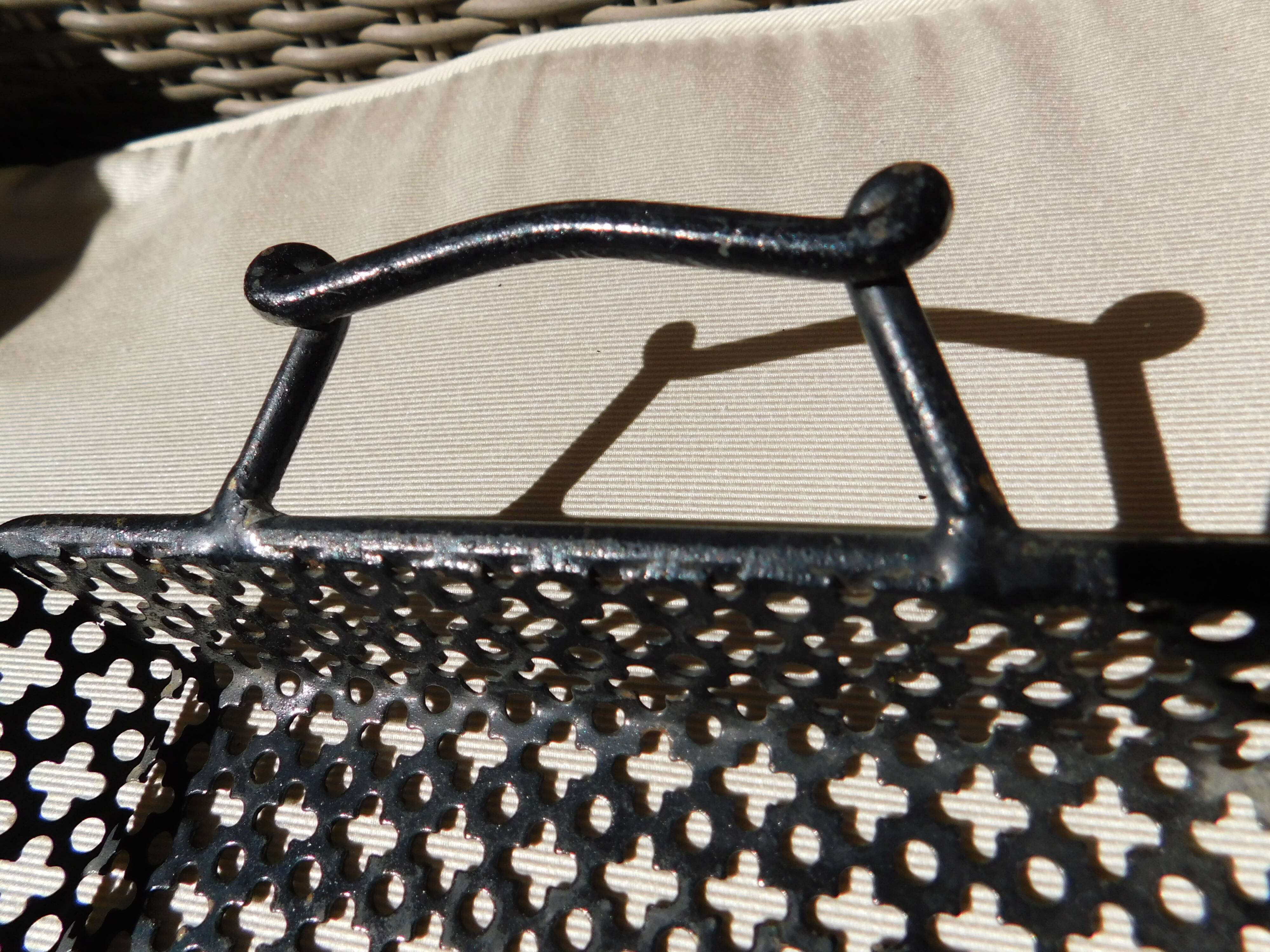 Plate Mathieu Matégot perforated metal