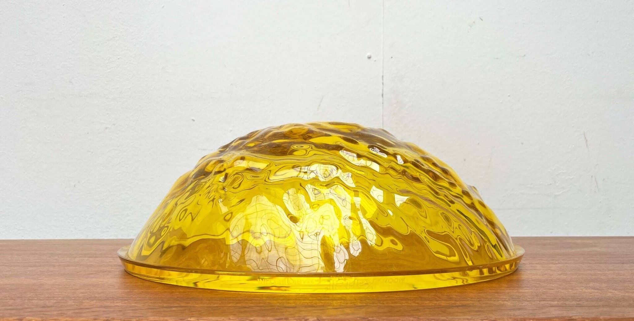 Vintage Italian Large Rare Yellow Moon Bowl from Mario Bellini for Kartell