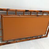 Miroir en bambou vintage