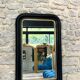 Antique Louis-Philippe black mirror, 75.5cm/48.5cm, trumeau style
