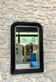 Antique Louis-Philippe black mirror, 75.5cm/48.5cm, trumeau style