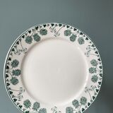 Set of 6 flat plates XIXth, Boch Frères Keramis, Trifolium model