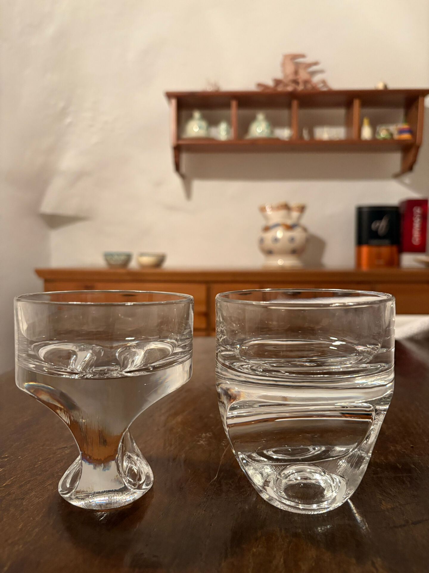 3 vintage glasses kristall krisla design taddei sistini