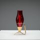 Gunnar Ander candleholder in brass, glass and rattan for Ystad Metall