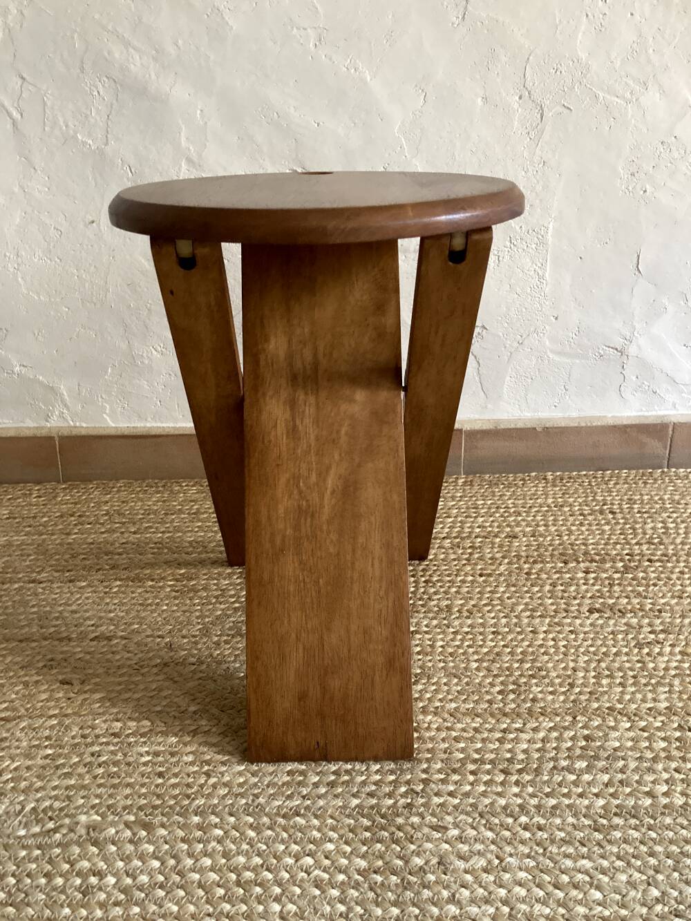 "Suzy" wooden folding stool by Adrian Reed, 1970s