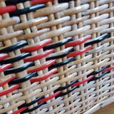 Fishing storage chest wicker fisherman's stool