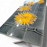 Vintage ceramic coffee table with chrome frame