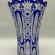 Superb richly cut Bohemian crystal vase