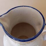 Angoulême earthenware pitcher "Le Renoleau" Moustiers decor