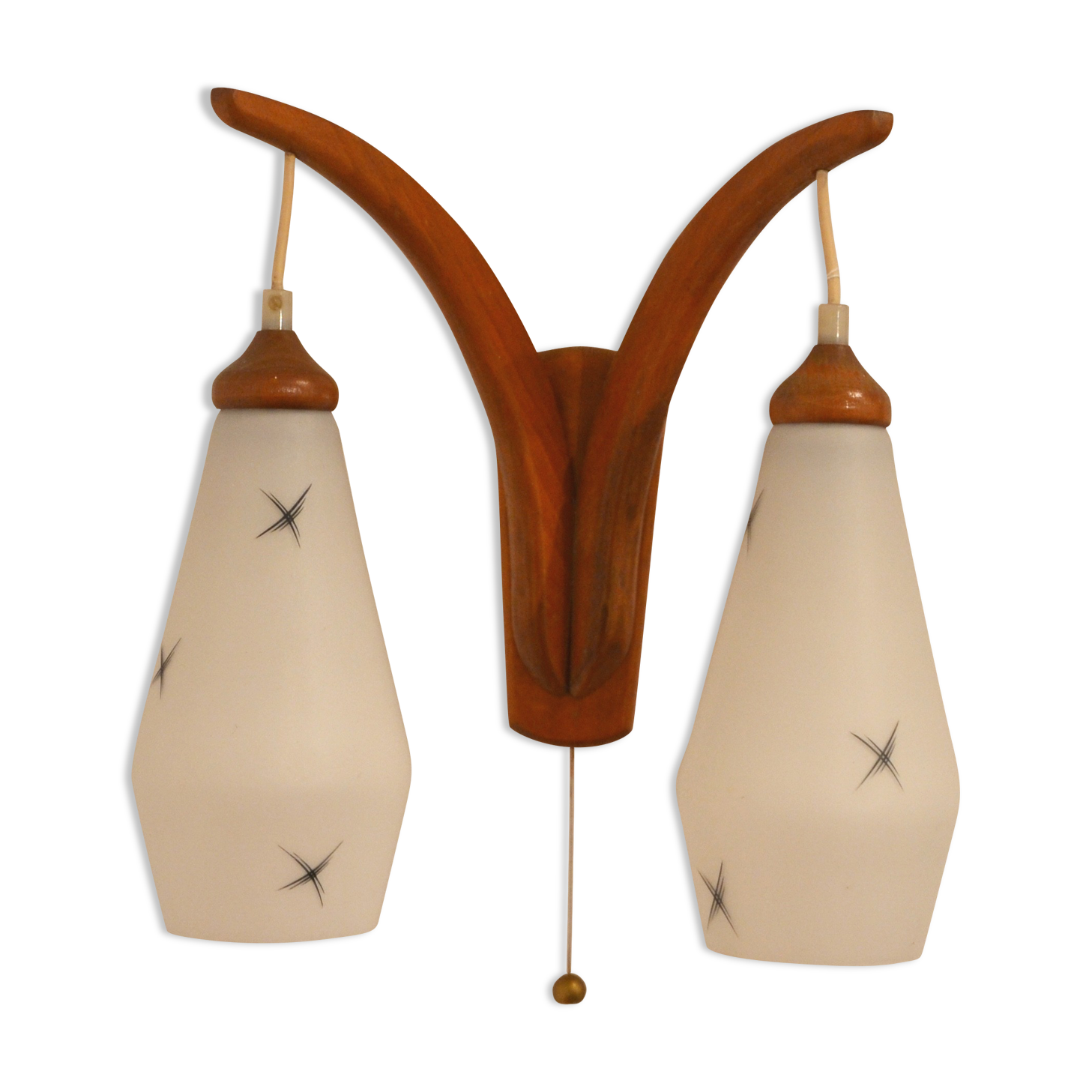 Danish teak wall lamp