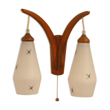 Danish teak wall lamp