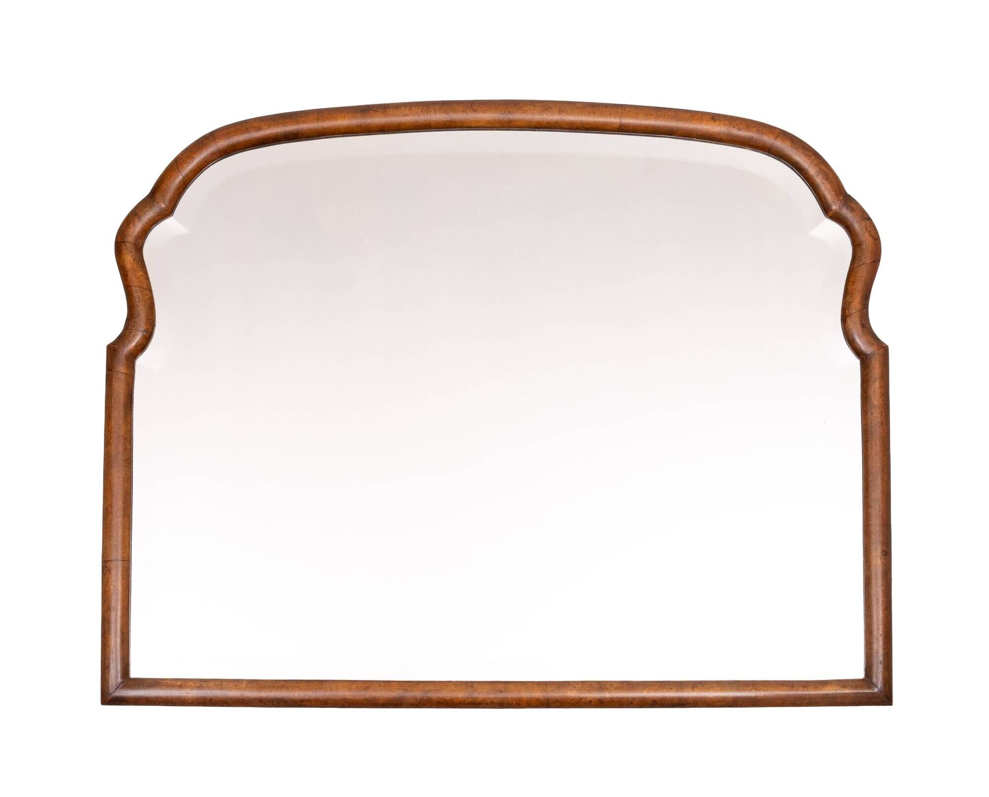 Stunning Antique Dutch Soeze Burl Wood Mirror Anno 1900