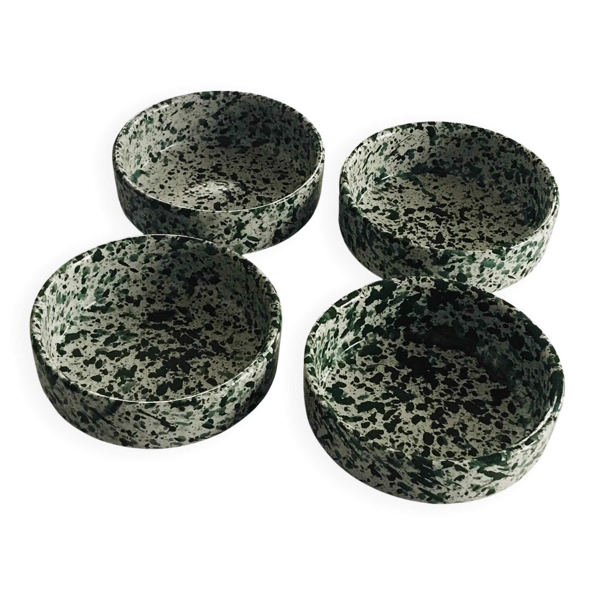 Speckled terracotta bowls