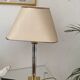 Brass column lamp and mirror