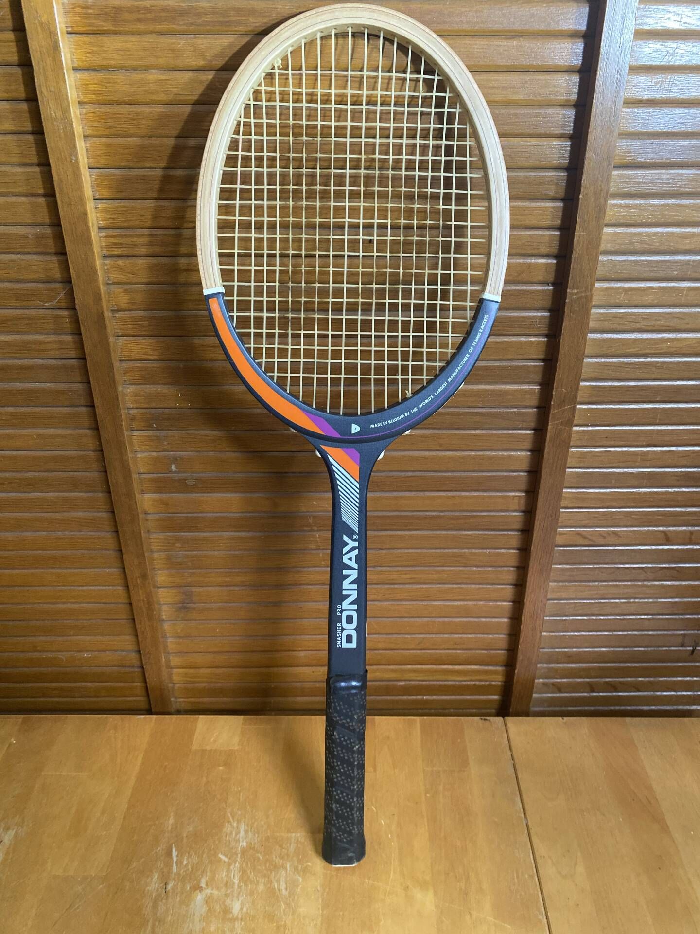 Vintage donnay smasher pro wooden tennis racket + donnay vintage cover