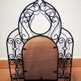 Ethnic wrought iron mirror 32x50cm
