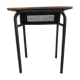 Old desk single desk child metal box + vintage wood tray #6