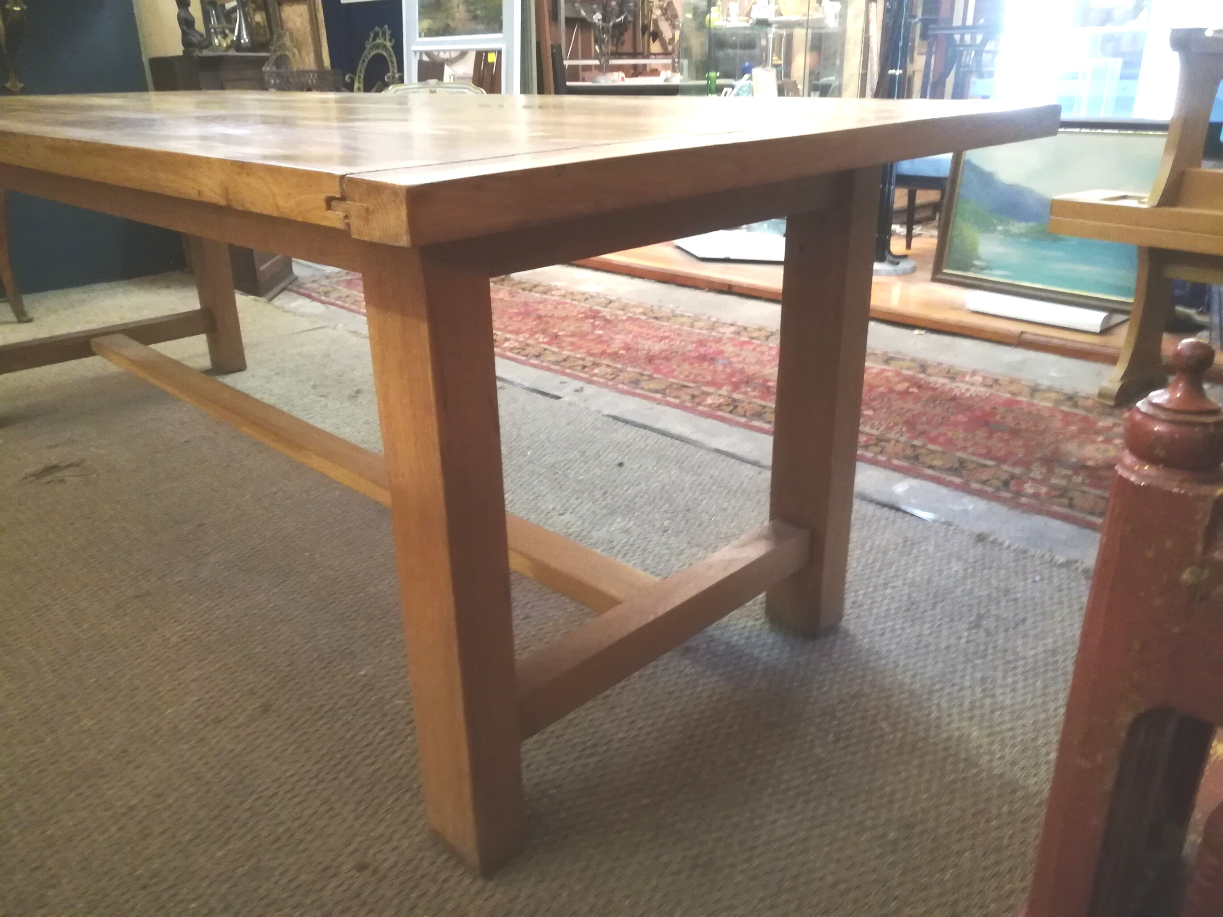 Light oak farm table