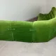 Modular green velvet corner sofa, 1970s