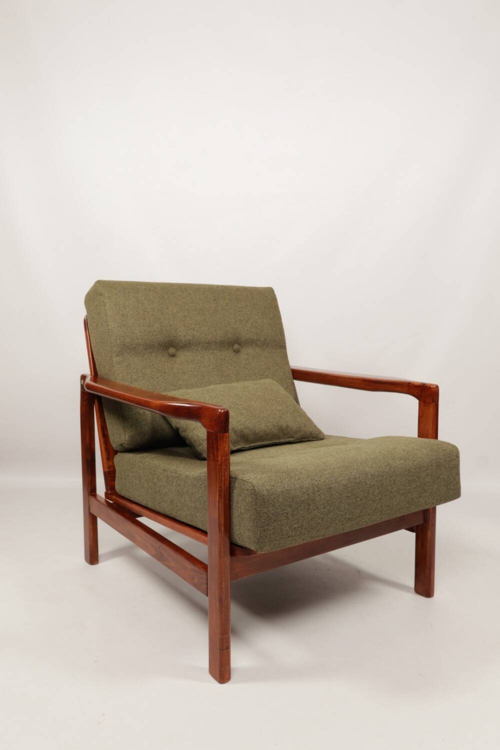 Vintage armchair green olive design by Z.Baczyk 1965