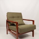Vintage armchair green olive design by Z.Baczyk 1965