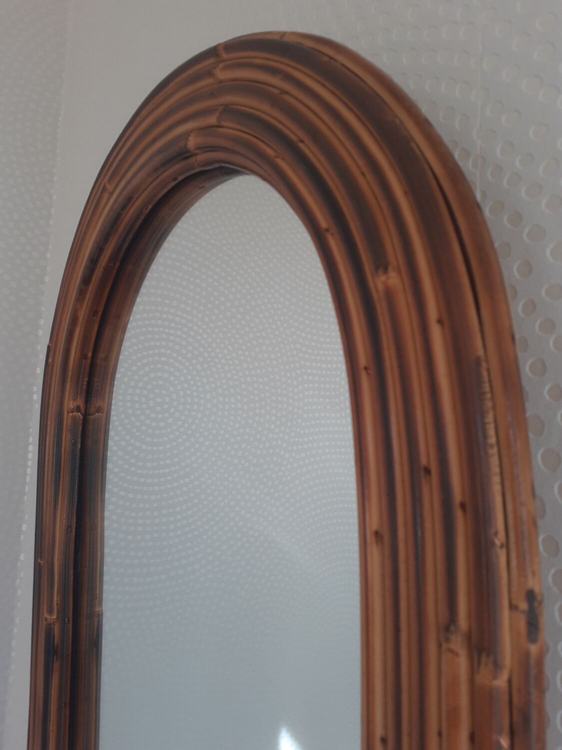 Rattan mirror