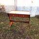 Mahogany and formica console desk, 70s design.