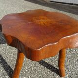 Brutalist style coffee table in vintage solid wood
