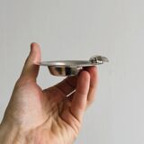 Small ashtray in shiny silver metal