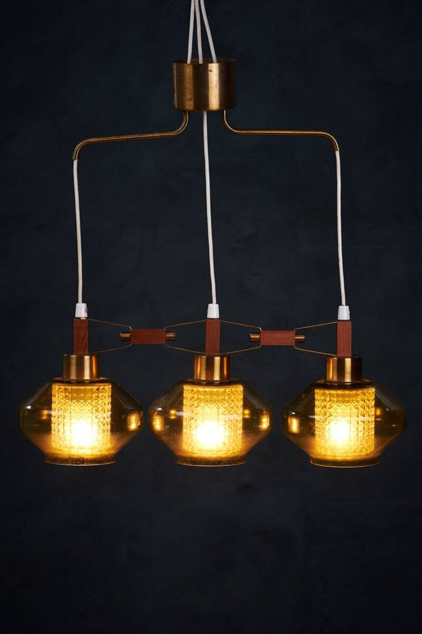 Glass Pendant Lamp by Carl Fagerlund, 1961
