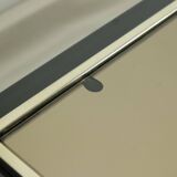 Vintage Rectangular Coffee Table Fedam Metal Glass 130cm