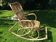 Rocking-chair en rotin