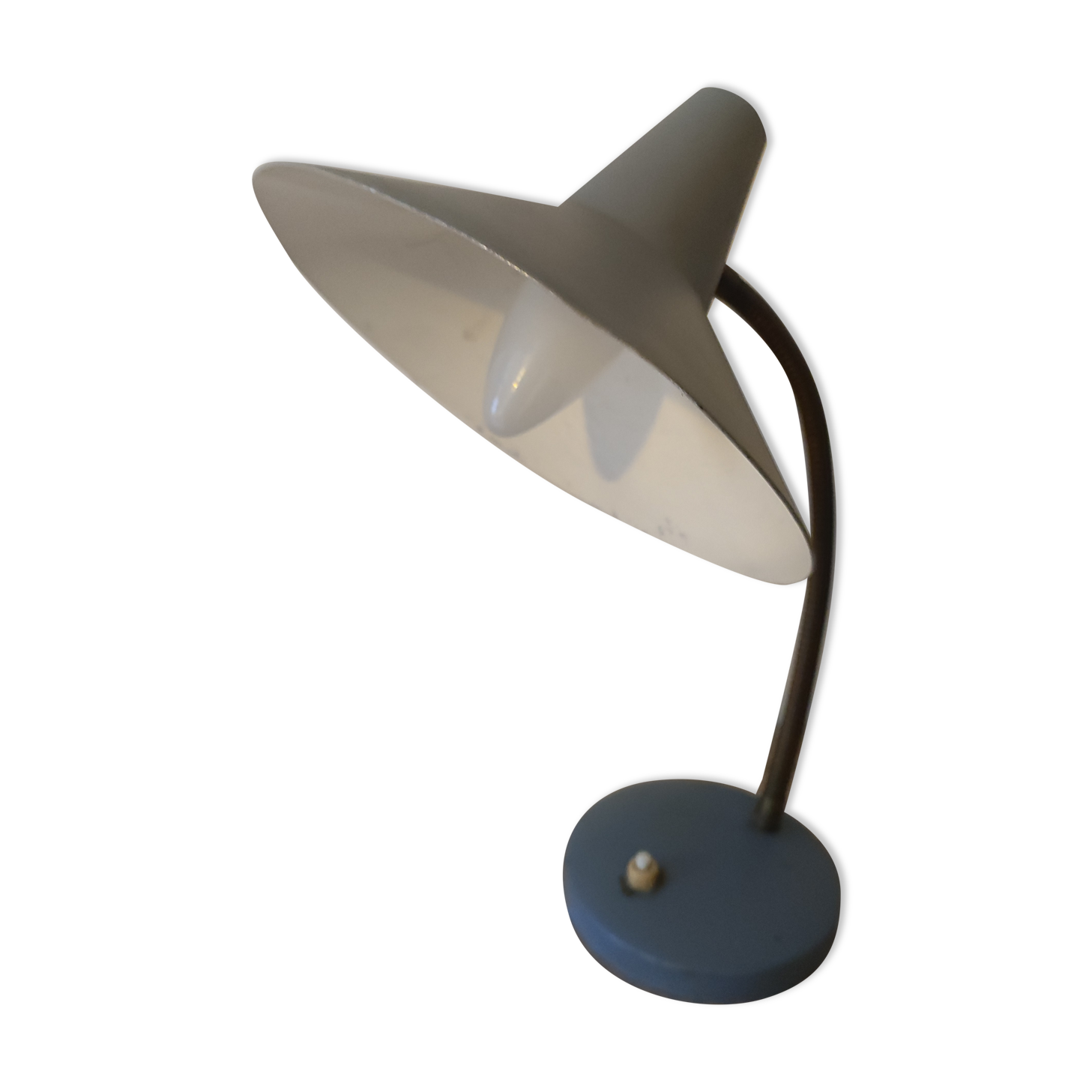 Lampe de bureau cocotte bras flexible vintage
