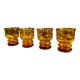 4 verres ambrés Pernod vintage