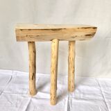 Wooden tripod farm stool