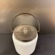 Antique white opaline glass candy dish, early 20th century