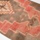 Tapis persan de couloir vintage rouge et marron