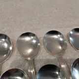 12 silver-plated metal ice scoops, Art Deco style, silversmith SOH