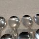 12 silver-plated metal ice scoops, Art Deco style, silversmith SOH