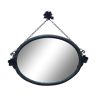 Miroir  ovale ancien  en fer forgé 63x44cm
