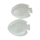 Paire d’assiettes plates forme poisson en verre