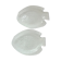 Paire d’assiettes plates forme poisson en verre