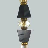Hollywood Regency lamp foot in vintage crystal